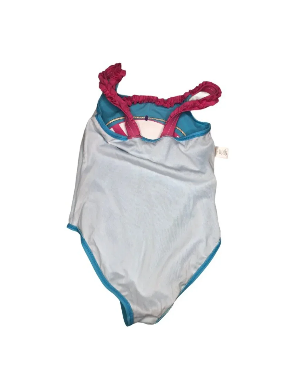 Gymboree Light Blue Pink Trim Free Swim Innertube Design One Piece Girl 8